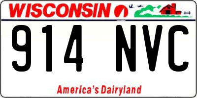 WI license plate 914NVC