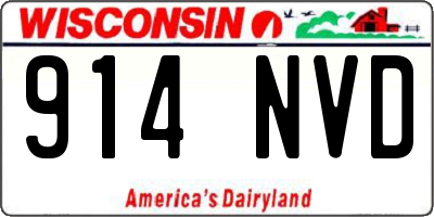 WI license plate 914NVD