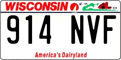 WI license plate 914NVF