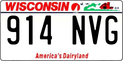 WI license plate 914NVG