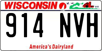WI license plate 914NVH