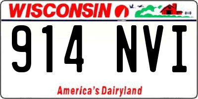 WI license plate 914NVI