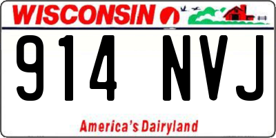 WI license plate 914NVJ