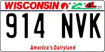 WI license plate 914NVK