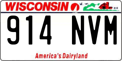 WI license plate 914NVM