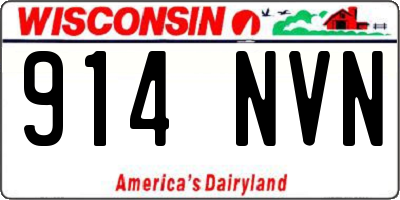 WI license plate 914NVN