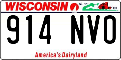 WI license plate 914NVO