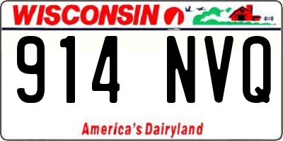 WI license plate 914NVQ
