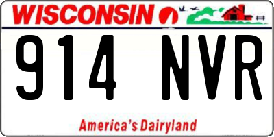 WI license plate 914NVR