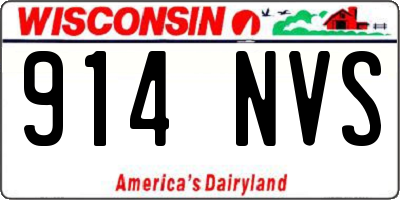 WI license plate 914NVS