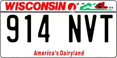 WI license plate 914NVT