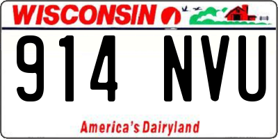 WI license plate 914NVU