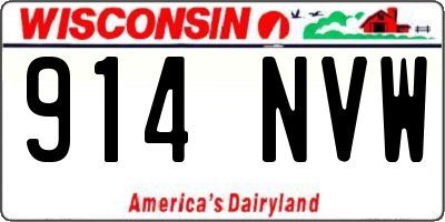 WI license plate 914NVW