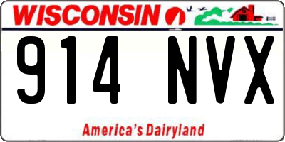 WI license plate 914NVX