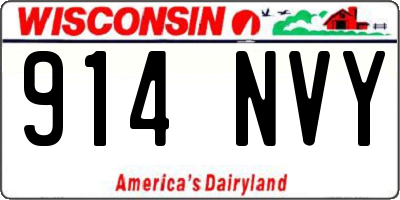 WI license plate 914NVY