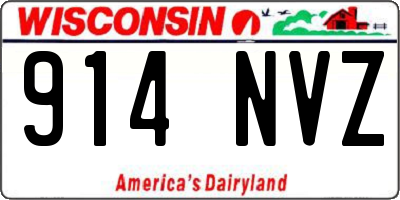 WI license plate 914NVZ