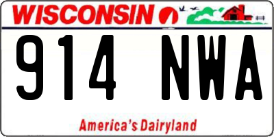 WI license plate 914NWA