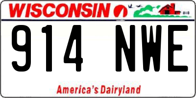 WI license plate 914NWE