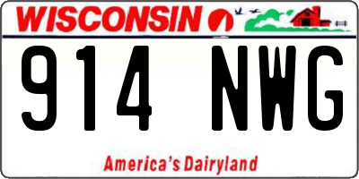 WI license plate 914NWG