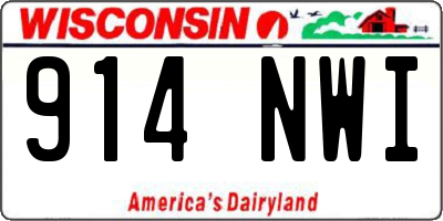 WI license plate 914NWI