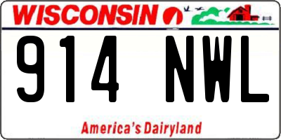 WI license plate 914NWL