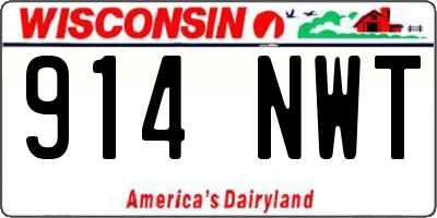 WI license plate 914NWT