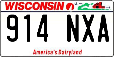 WI license plate 914NXA