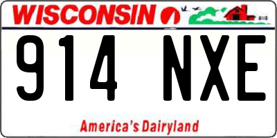 WI license plate 914NXE