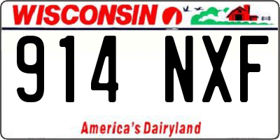 WI license plate 914NXF