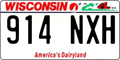 WI license plate 914NXH