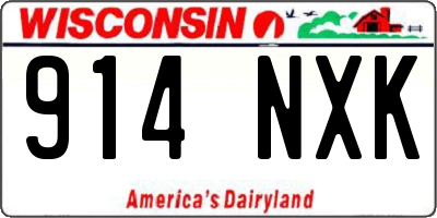 WI license plate 914NXK