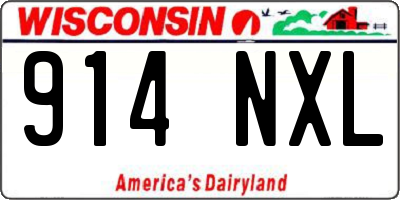 WI license plate 914NXL