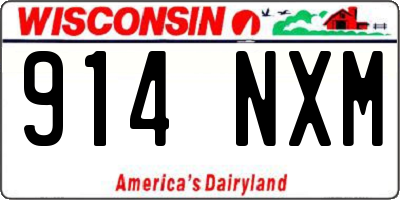WI license plate 914NXM