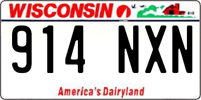 WI license plate 914NXN