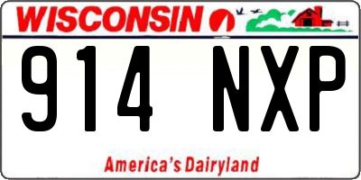 WI license plate 914NXP