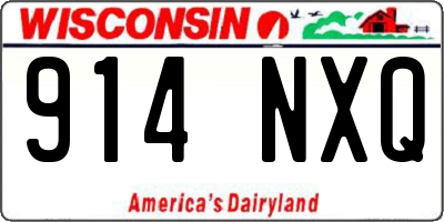 WI license plate 914NXQ