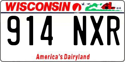 WI license plate 914NXR