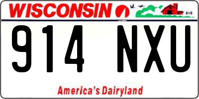 WI license plate 914NXU