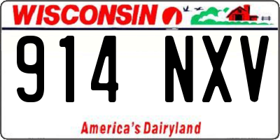 WI license plate 914NXV