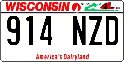 WI license plate 914NZD