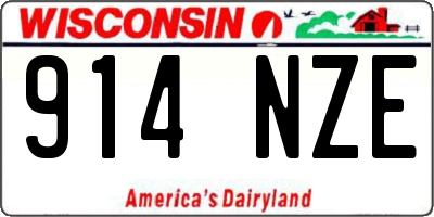 WI license plate 914NZE