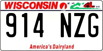 WI license plate 914NZG