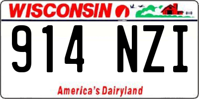 WI license plate 914NZI