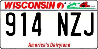 WI license plate 914NZJ