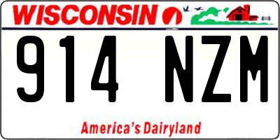 WI license plate 914NZM