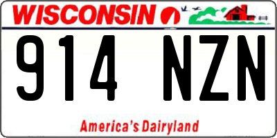 WI license plate 914NZN