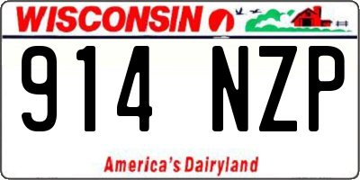 WI license plate 914NZP
