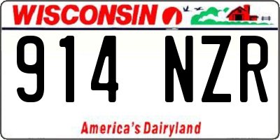WI license plate 914NZR