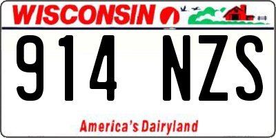 WI license plate 914NZS