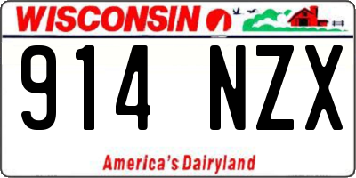 WI license plate 914NZX